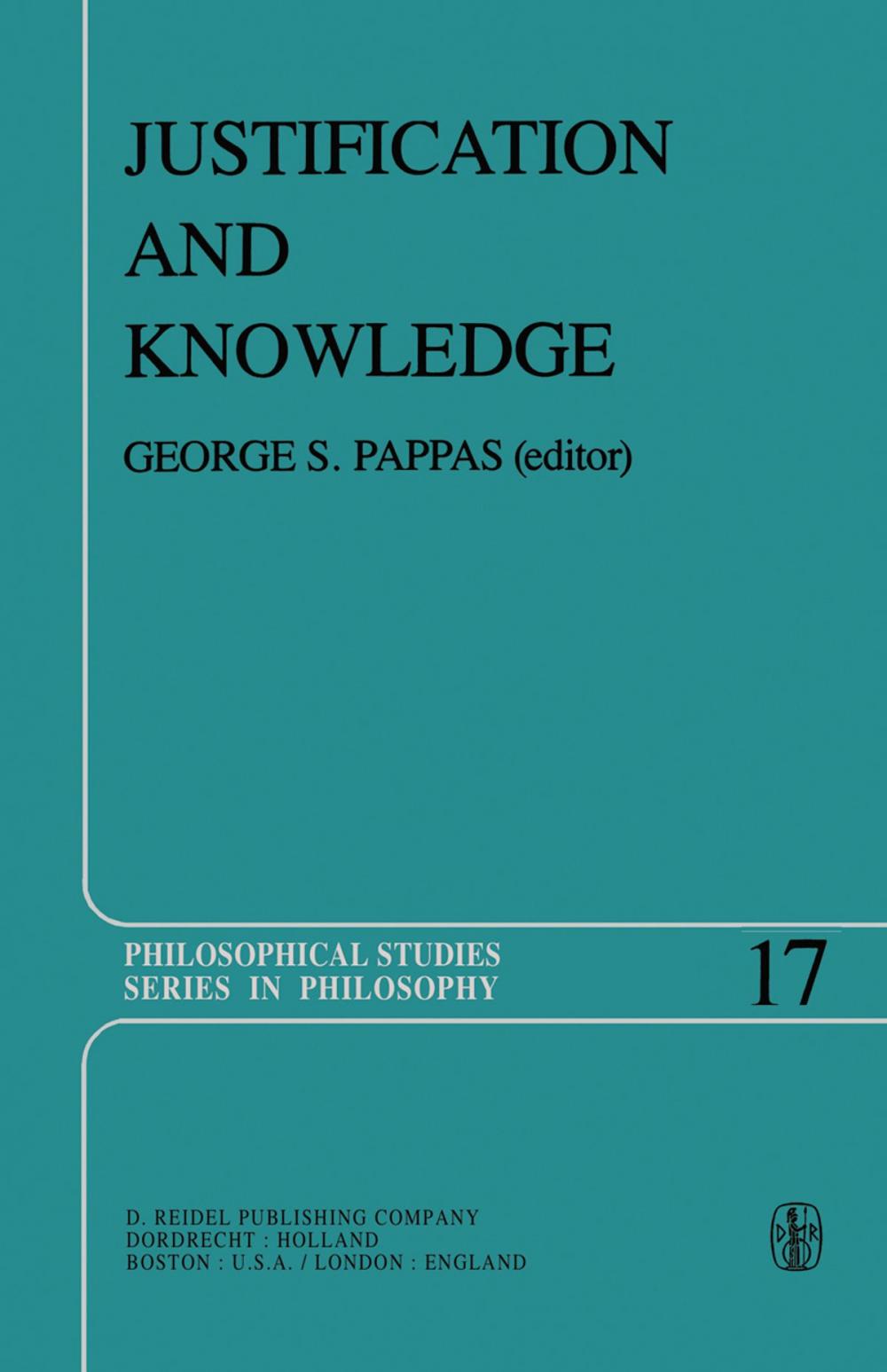 Big bigCover of Justification and Knowledge