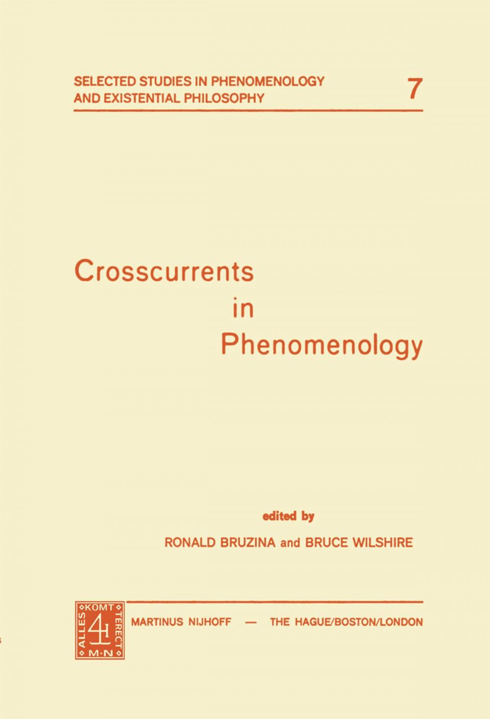 Big bigCover of Crosscurrents in Phenomenology