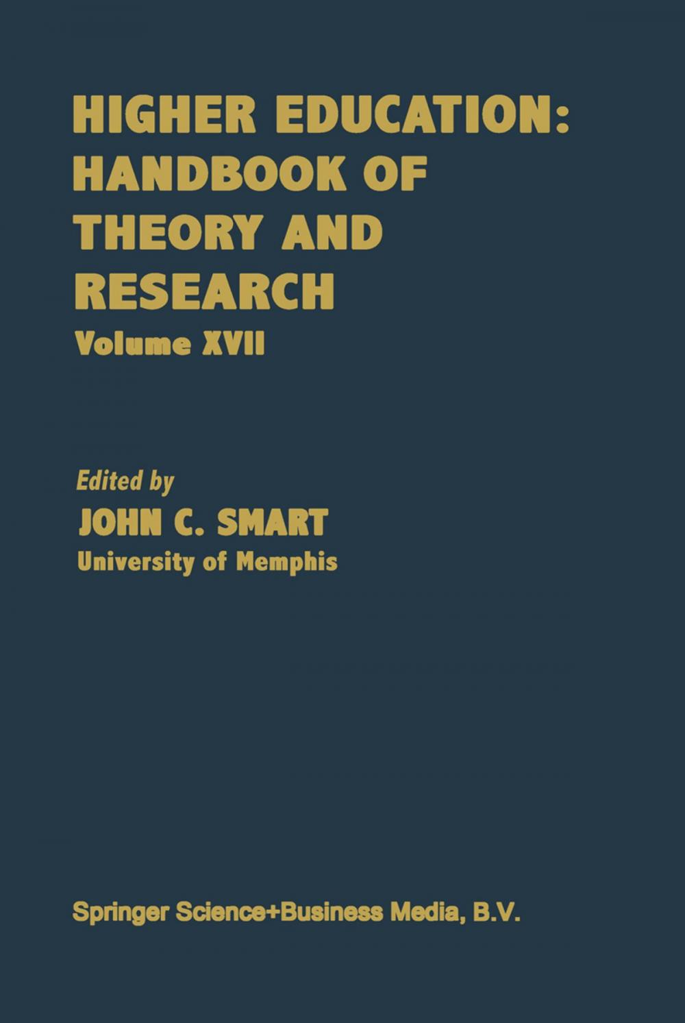 Big bigCover of Higher Education: Handbook of Theory and Research