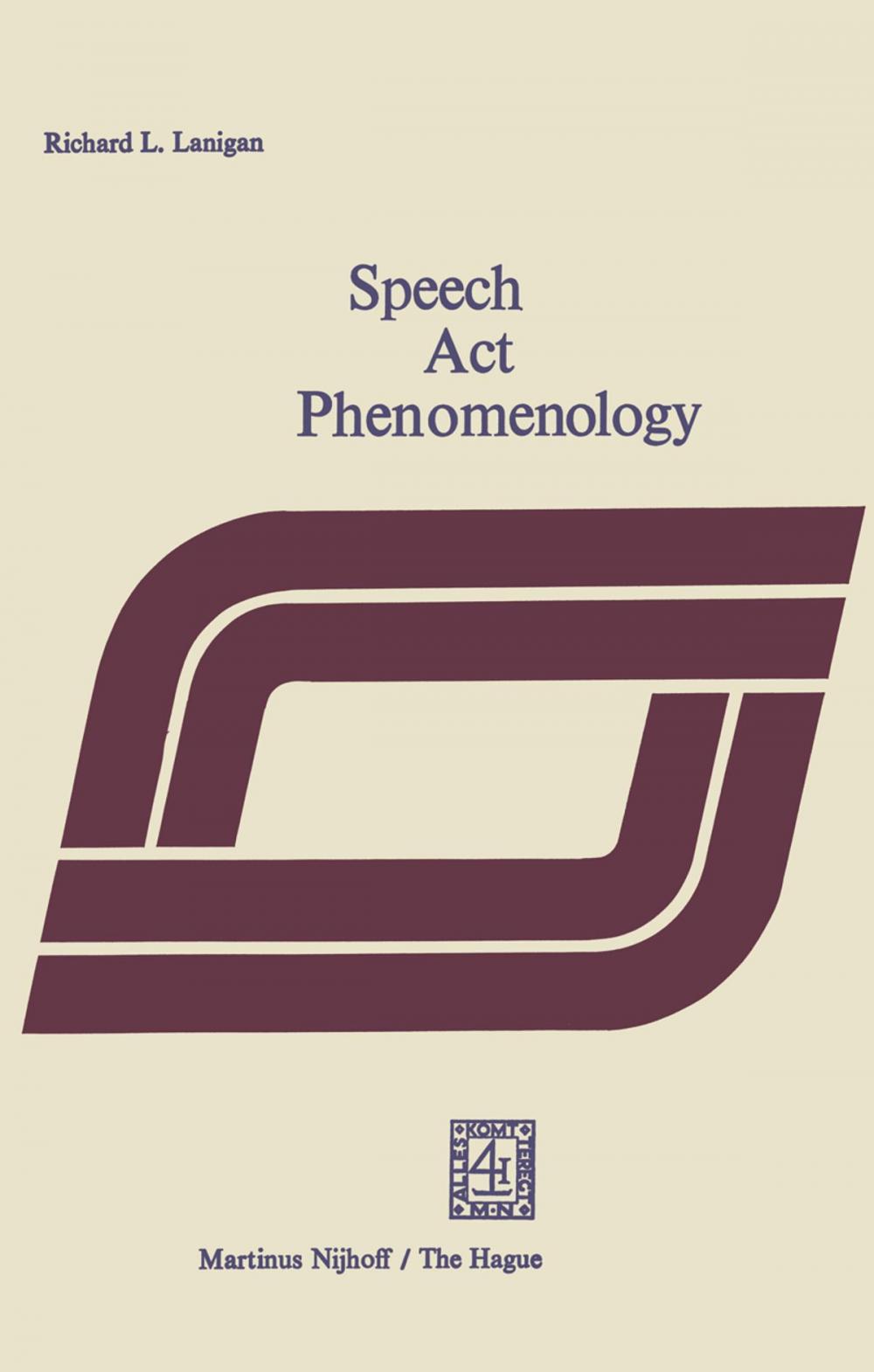 Big bigCover of Speech Act Phenomenology