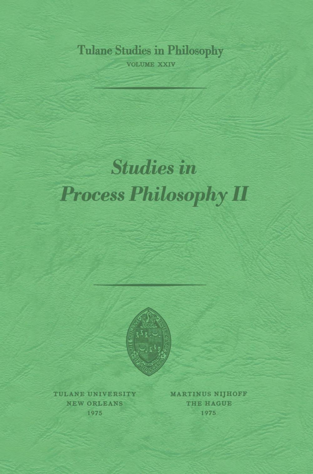 Big bigCover of Studies in Process Philosophy II