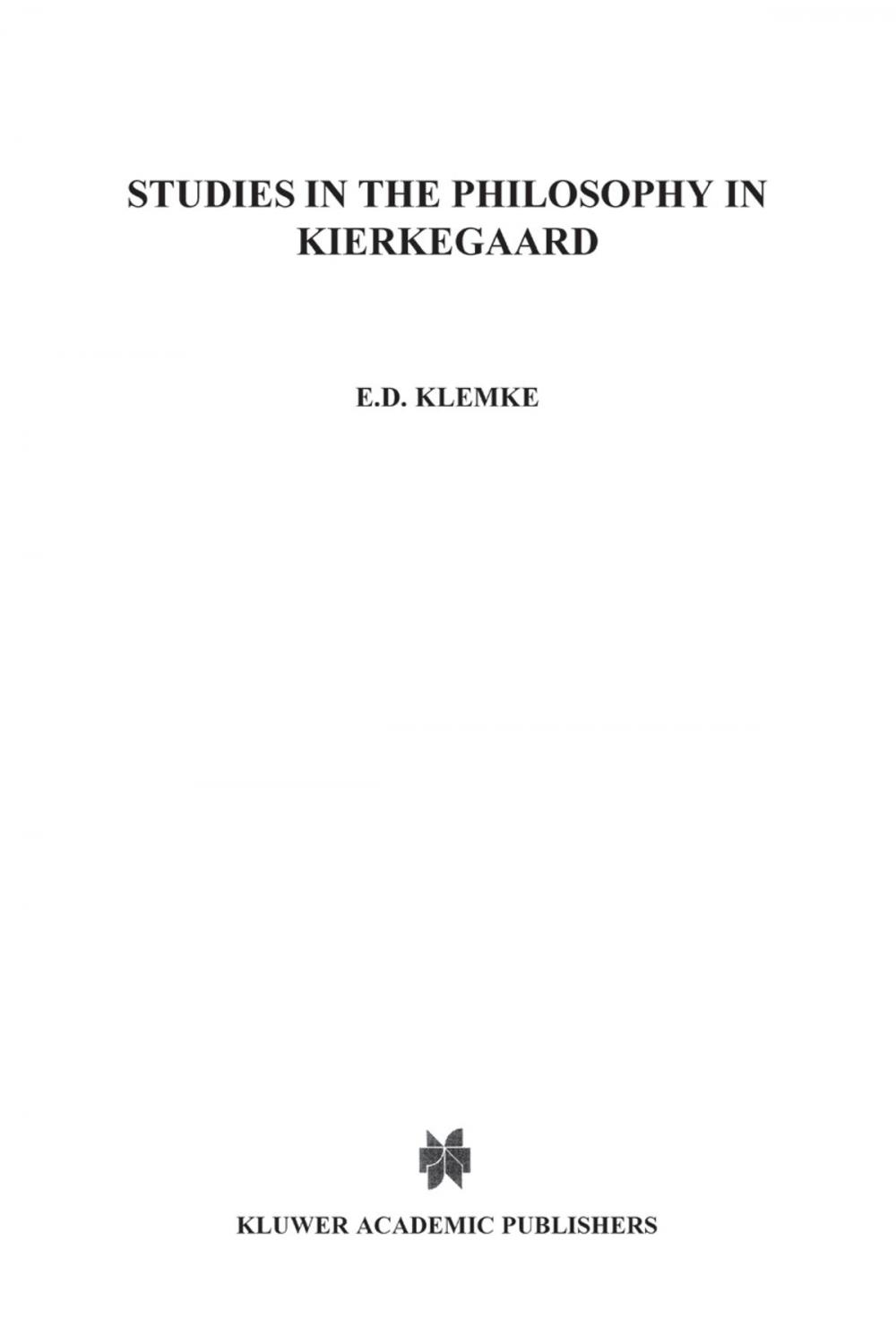 Big bigCover of Studies in the Philosophy of Kierkegaard