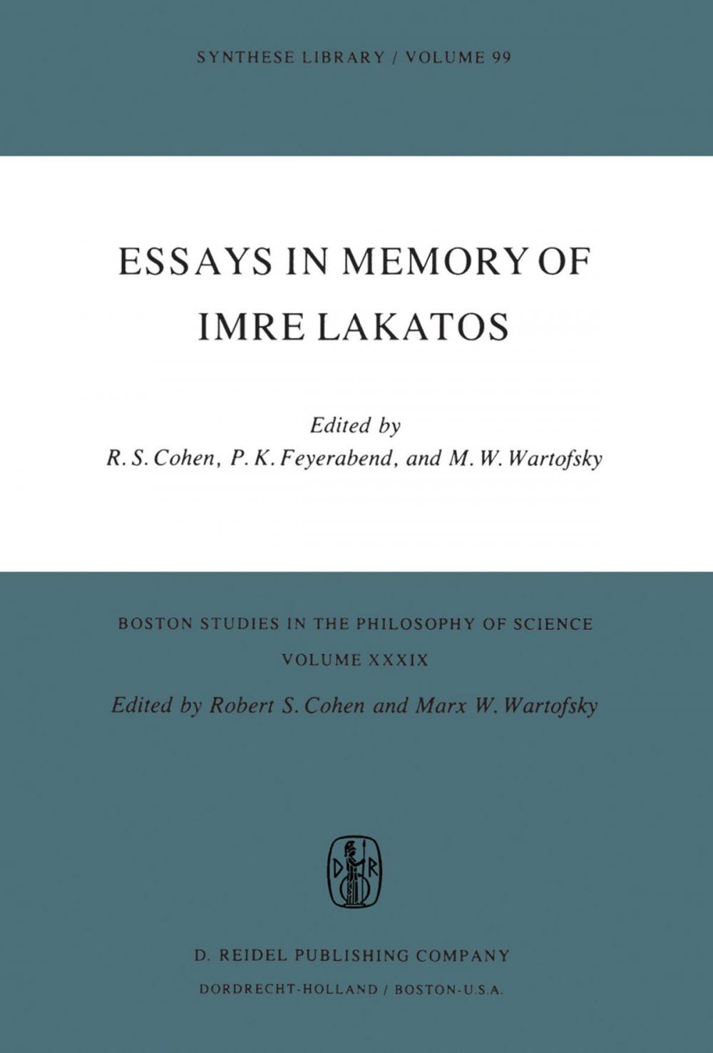 Big bigCover of Essays in Memory of Imre Lakatos