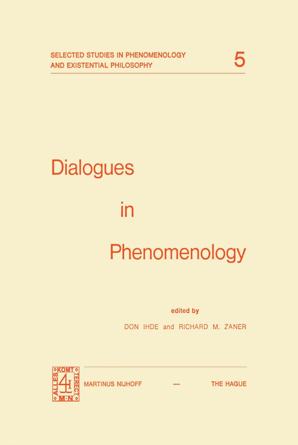 Big bigCover of Dialogues in Phenomenology