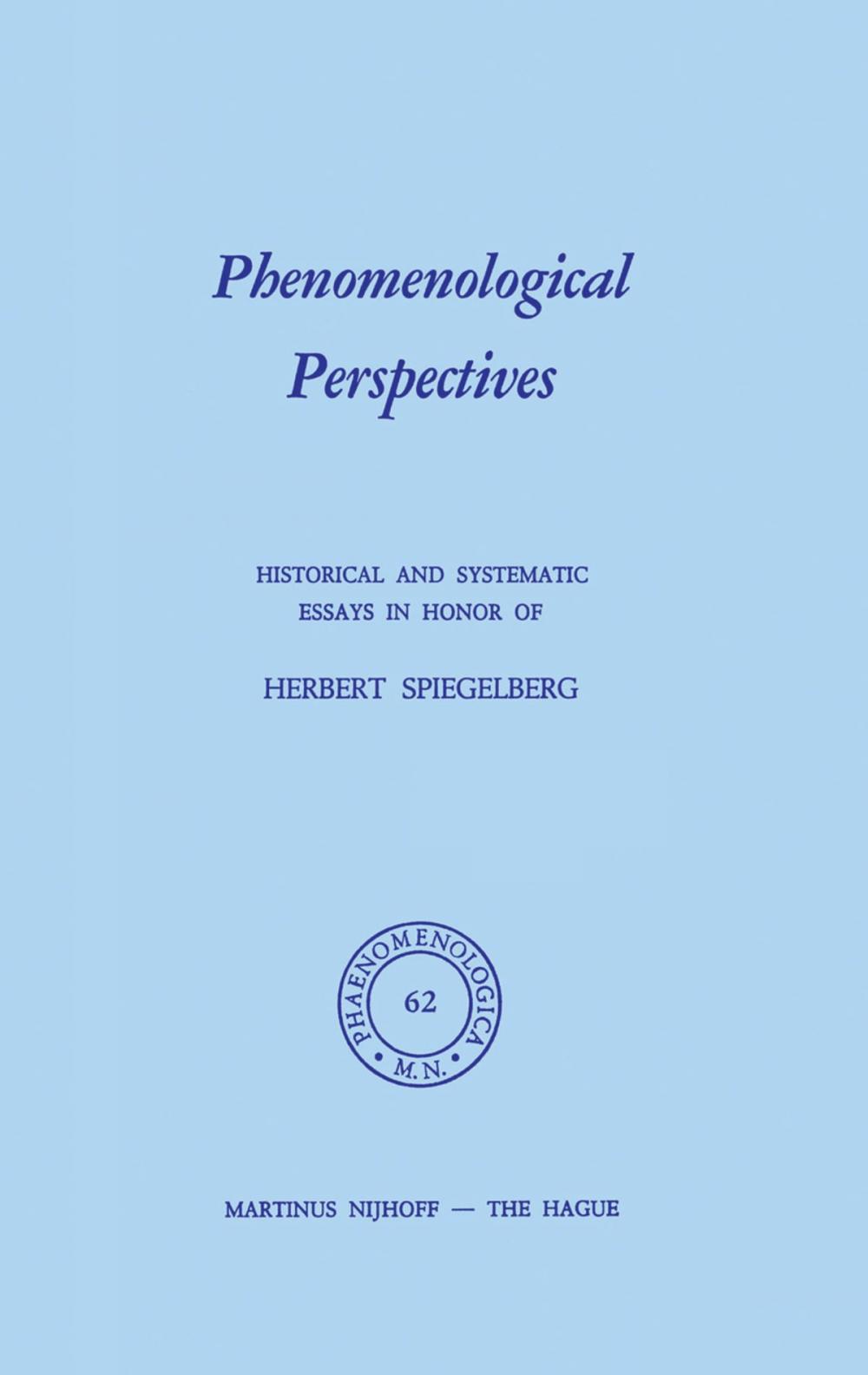 Big bigCover of Phenomenological Perspectives