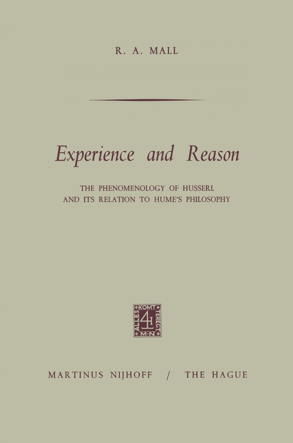 Big bigCover of Experience and Reason