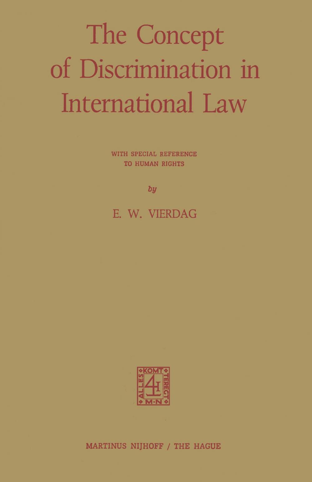 Big bigCover of The Concept of Discrimination in International Law