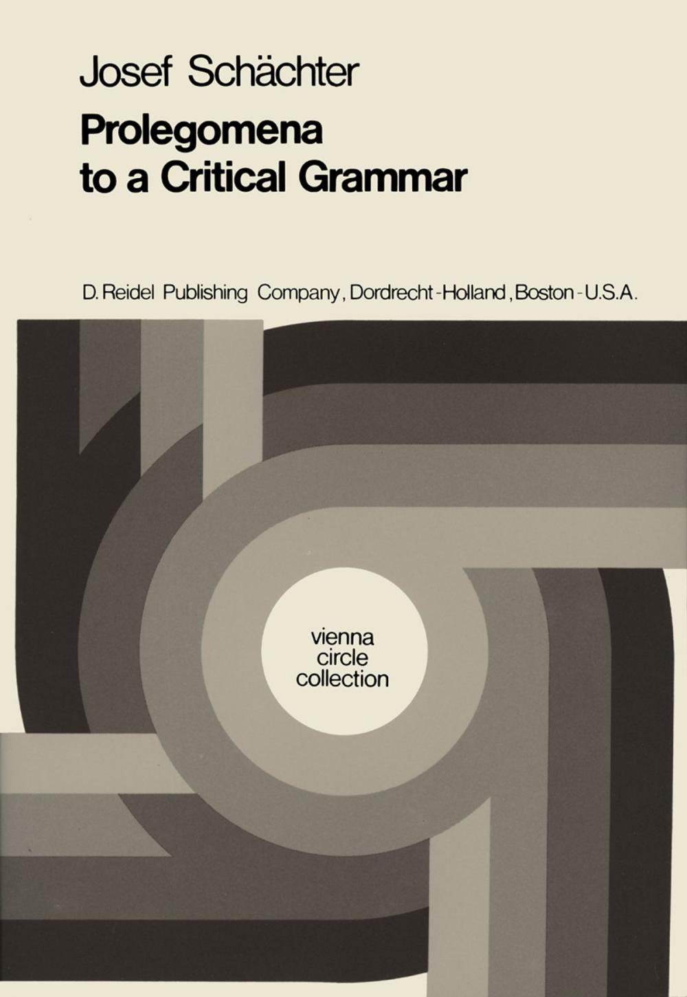 Big bigCover of Prolegomena to a Critical Grammar