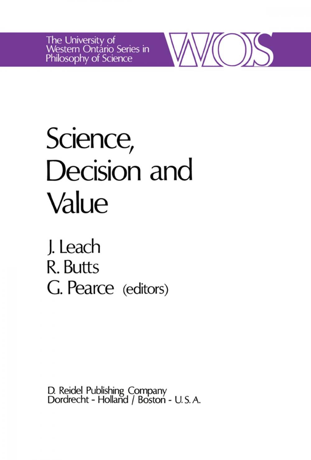 Big bigCover of Science, Decision and Value