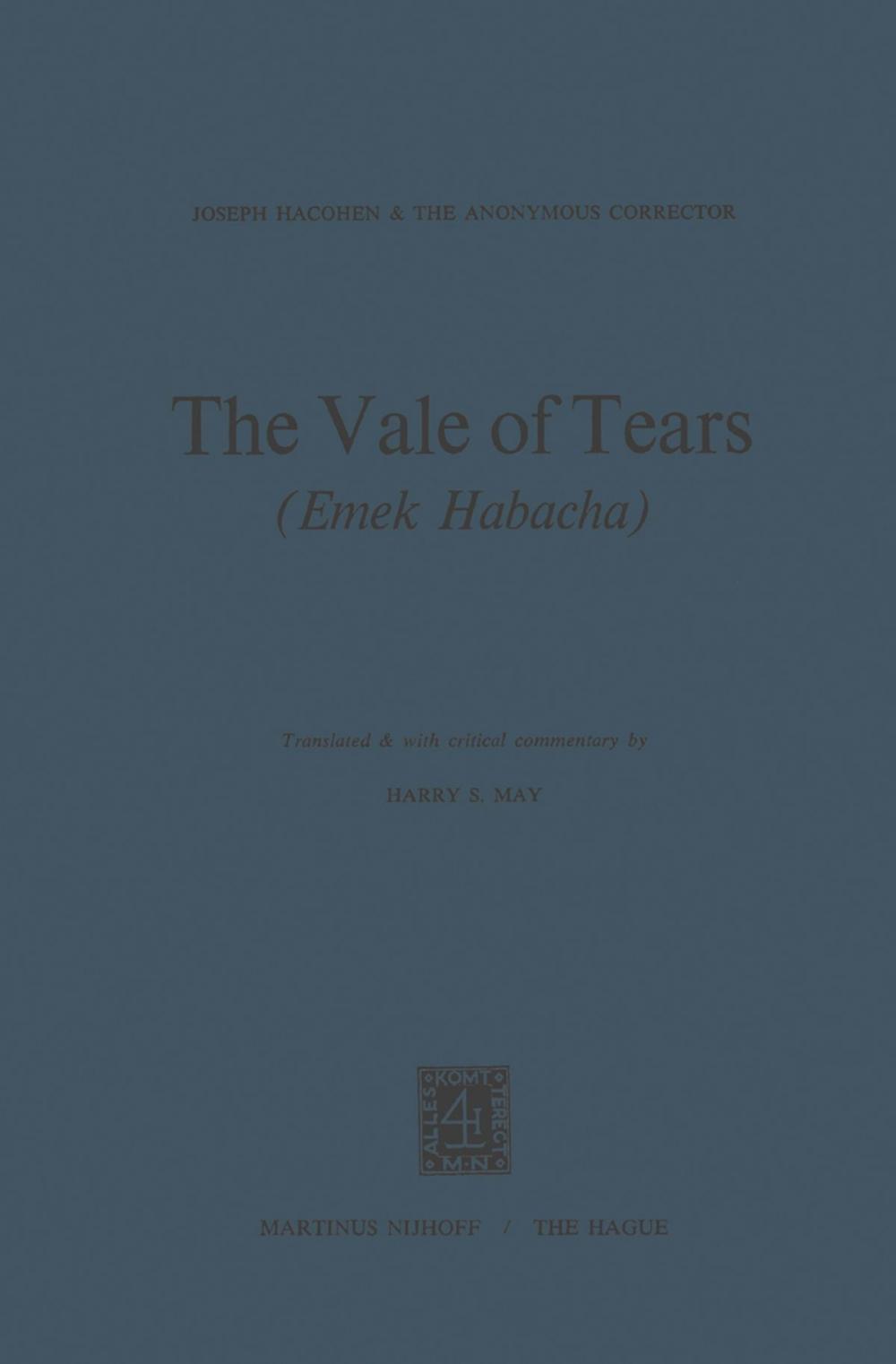 Big bigCover of The Vale of Tears (Emek Habacha)