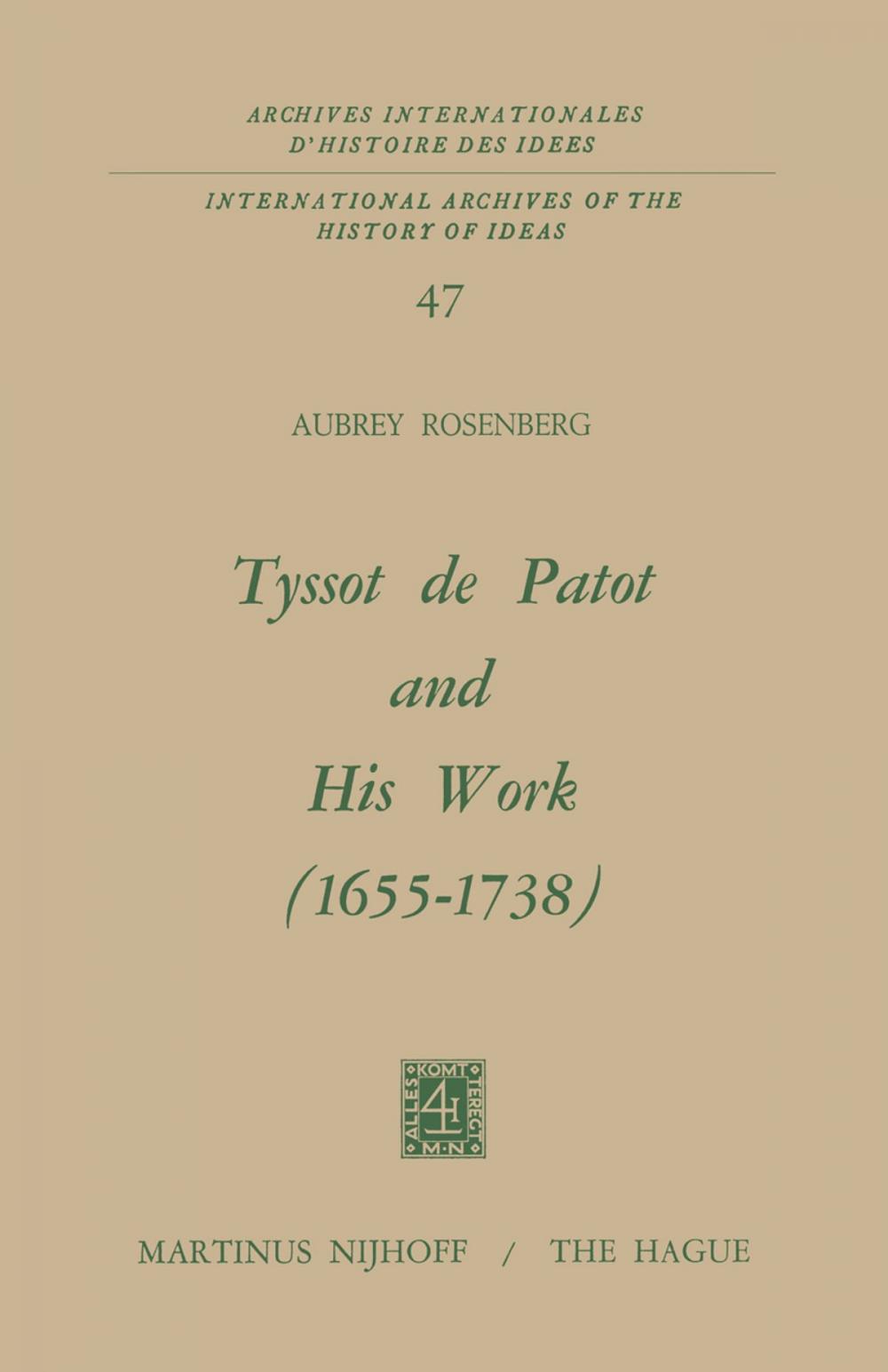 Big bigCover of Tyssot De Patot and His Work 1655 – 1738