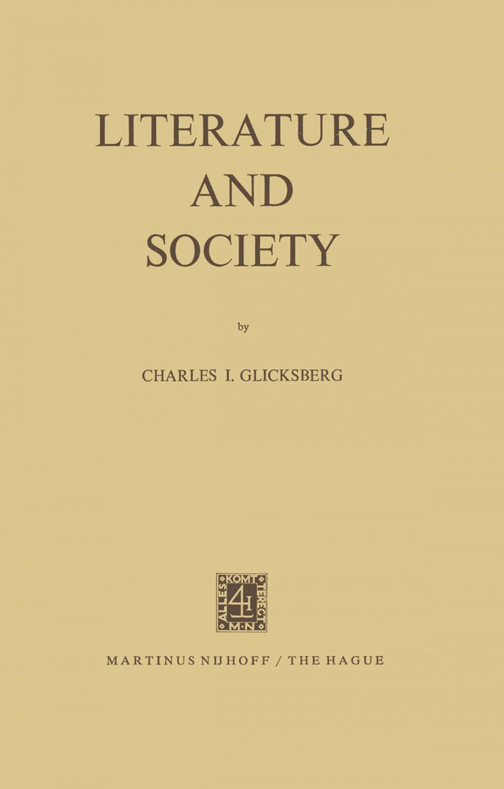 Big bigCover of Literature and Society