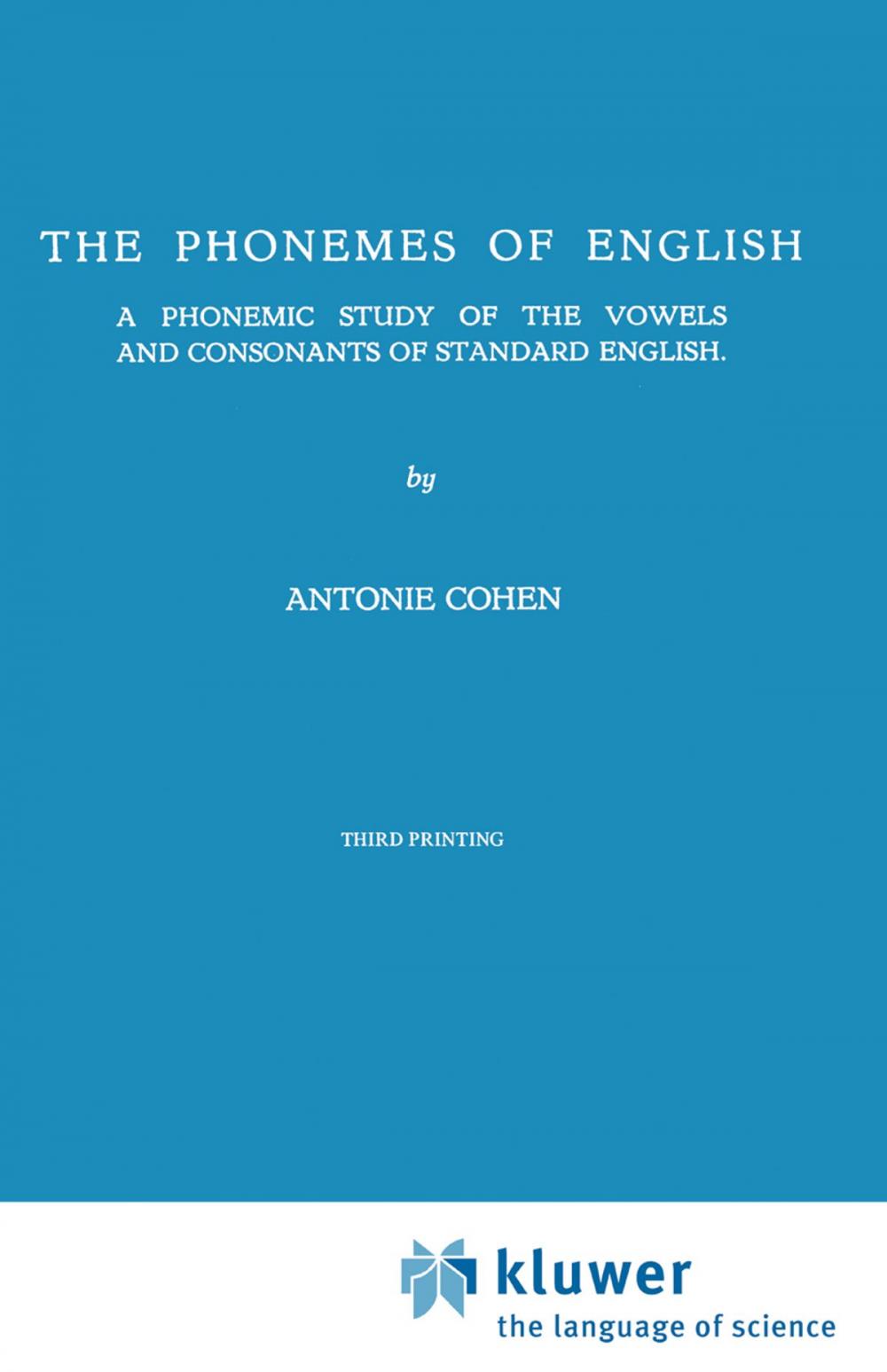 Big bigCover of The Phonemes of English