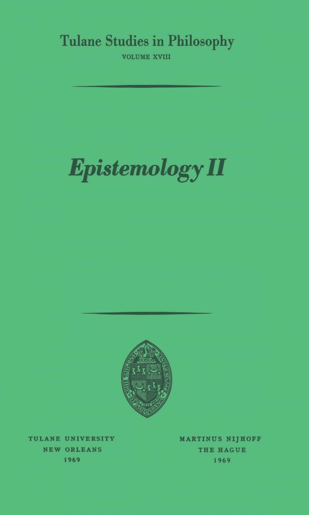 Big bigCover of Epistemology II