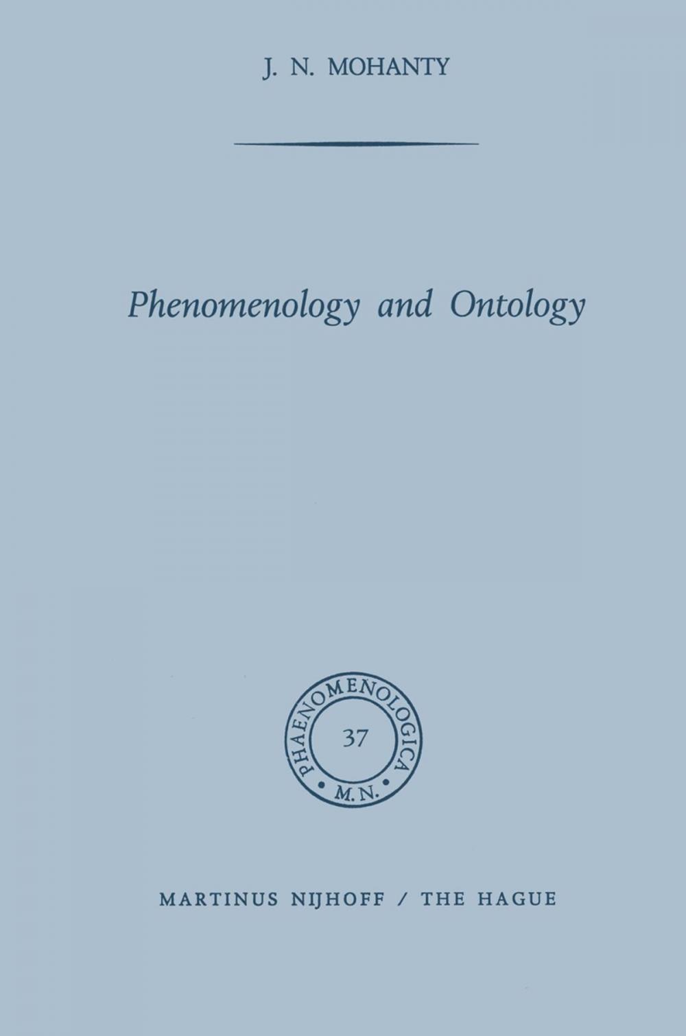 Big bigCover of Phenomenology and Ontology