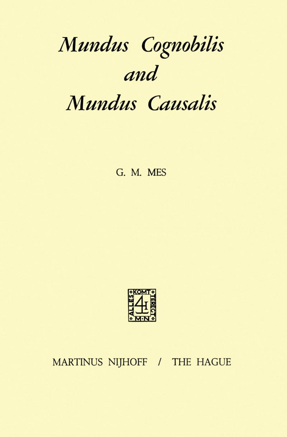 Big bigCover of Mundus Cognobilis and Mundus Causalis