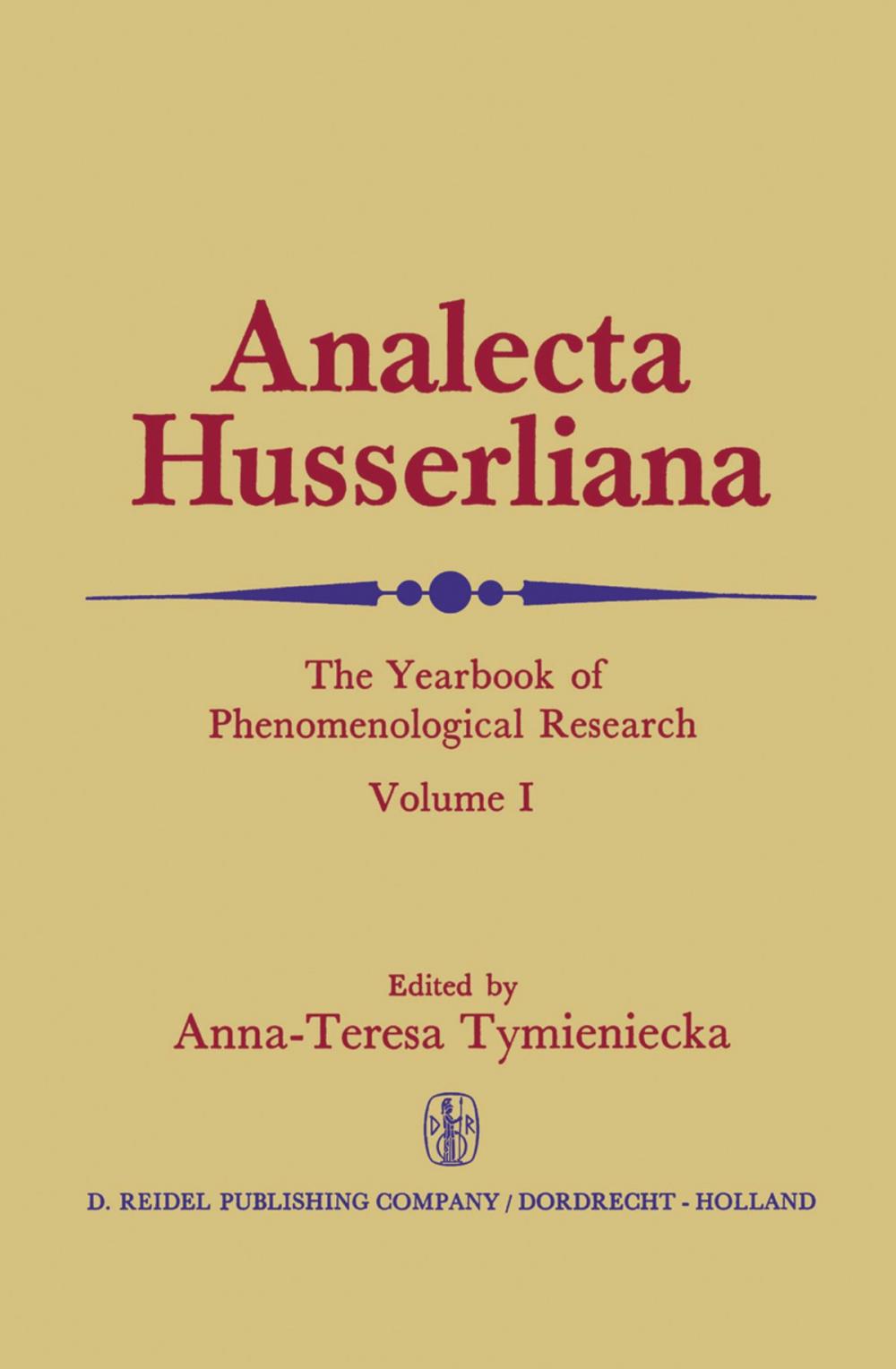 Big bigCover of Analecta Husserliana