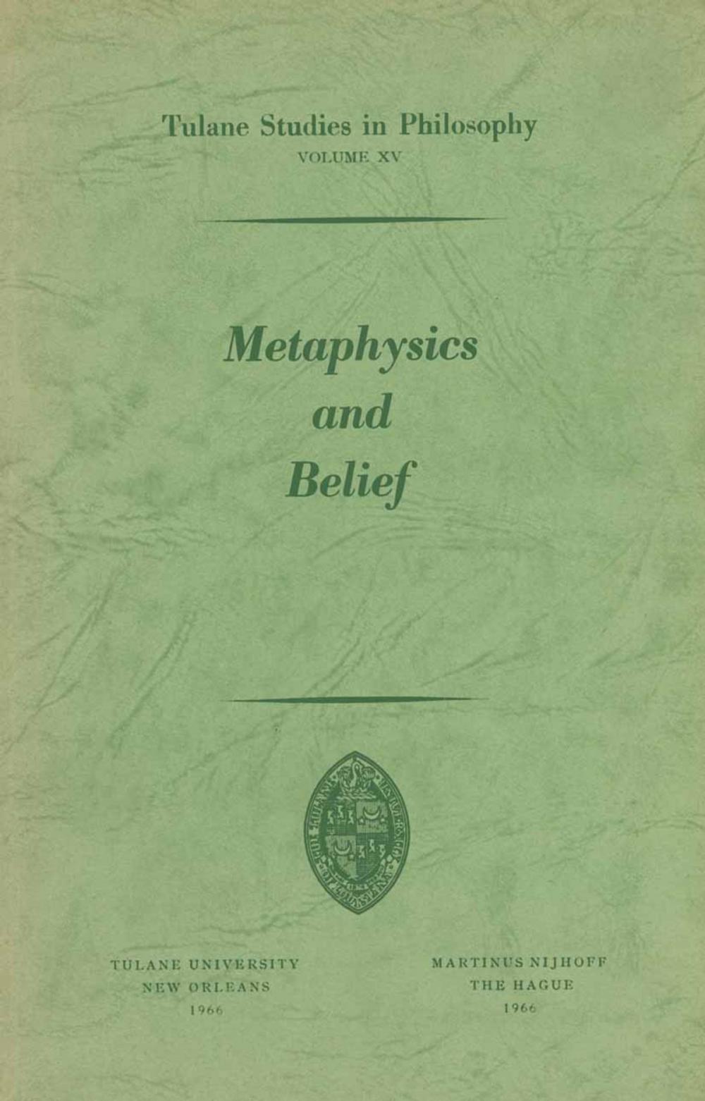 Big bigCover of Metaphysics and Belief