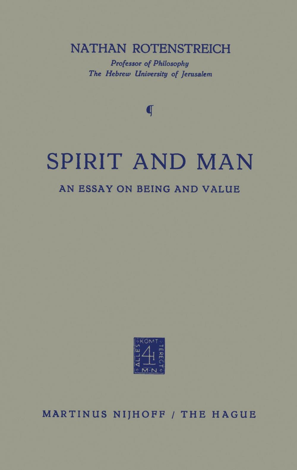 Big bigCover of Spirit and Man