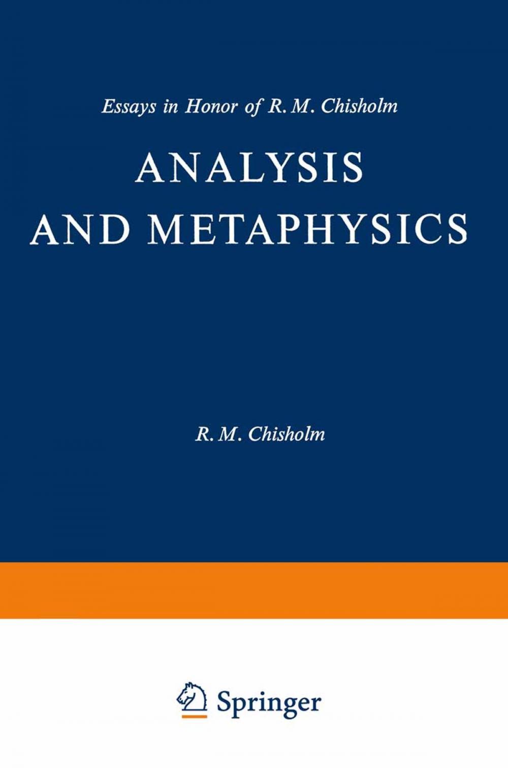 Big bigCover of Analysis and Metaphysics