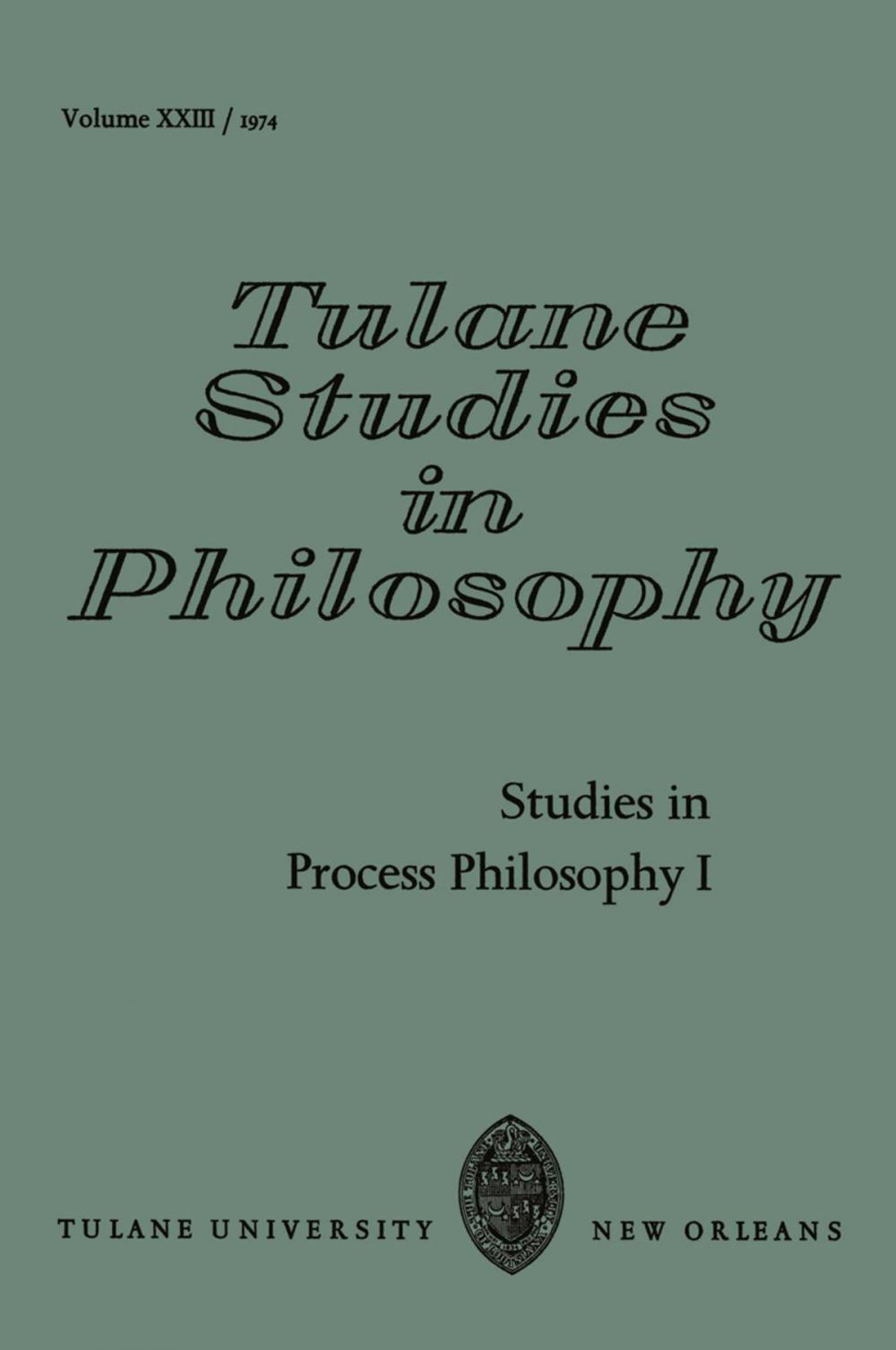 Big bigCover of Studies in Process Philosophy I