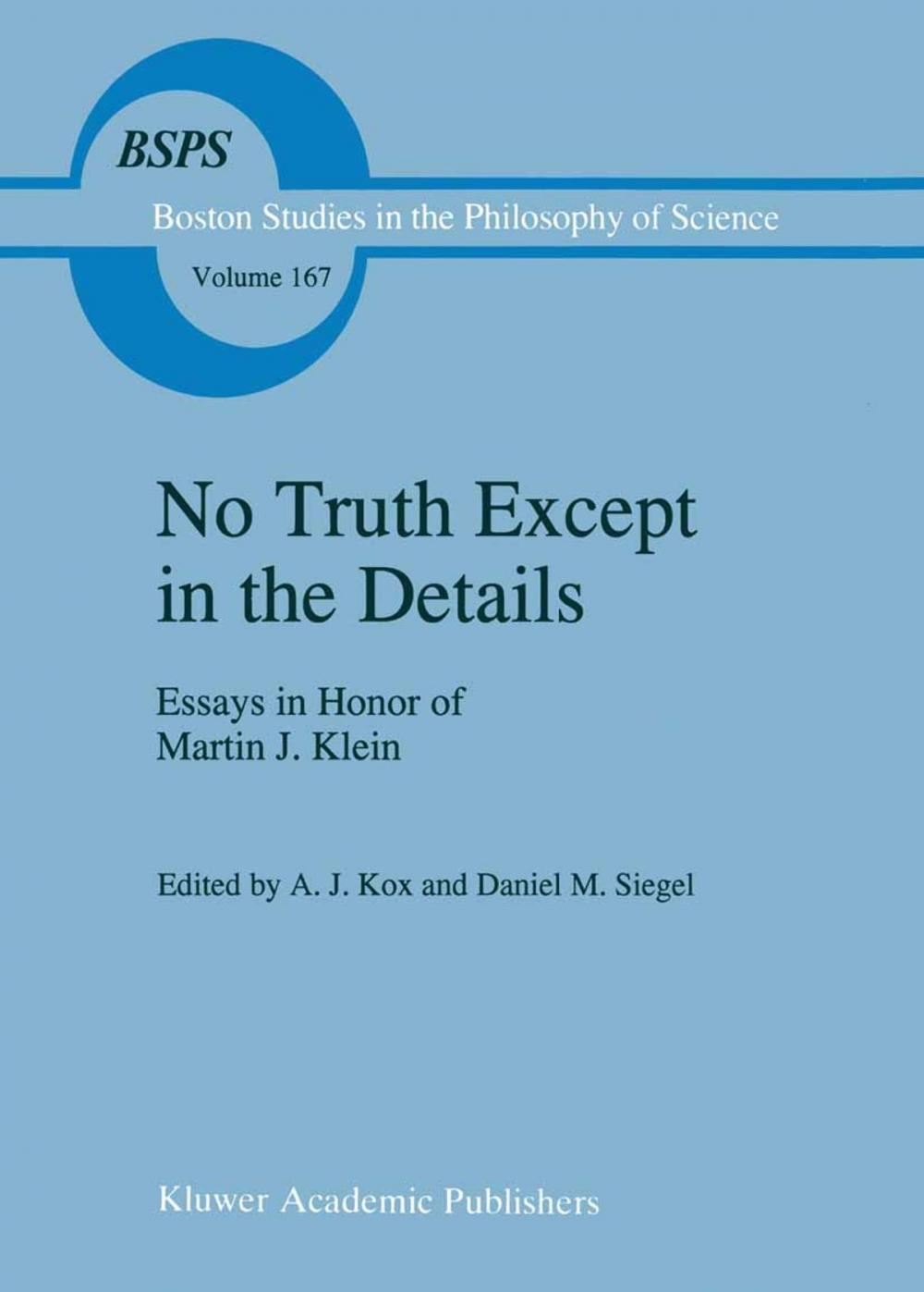 Big bigCover of No Truth Except in the Details