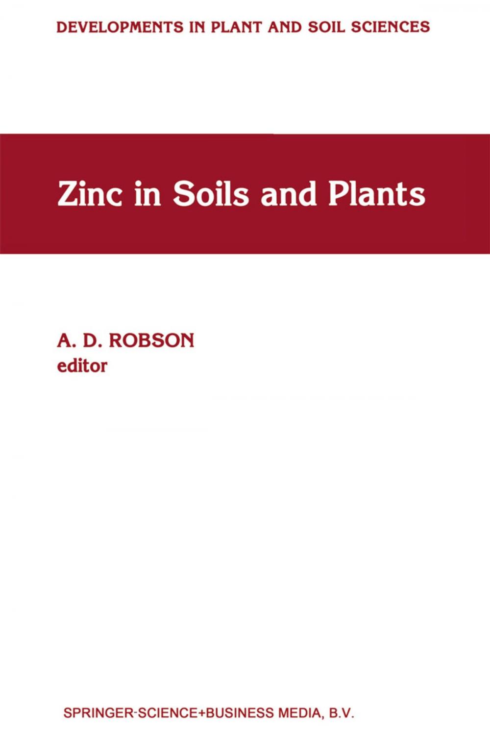 Big bigCover of Zinc in Soils and Plants