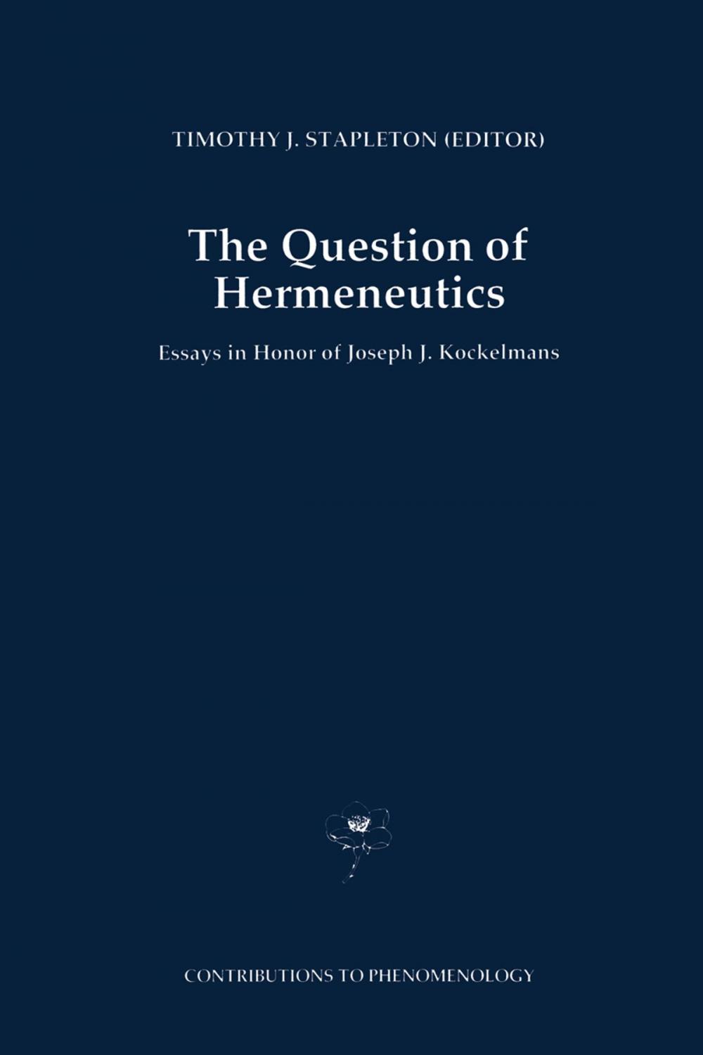 Big bigCover of The Question of Hermeneutics