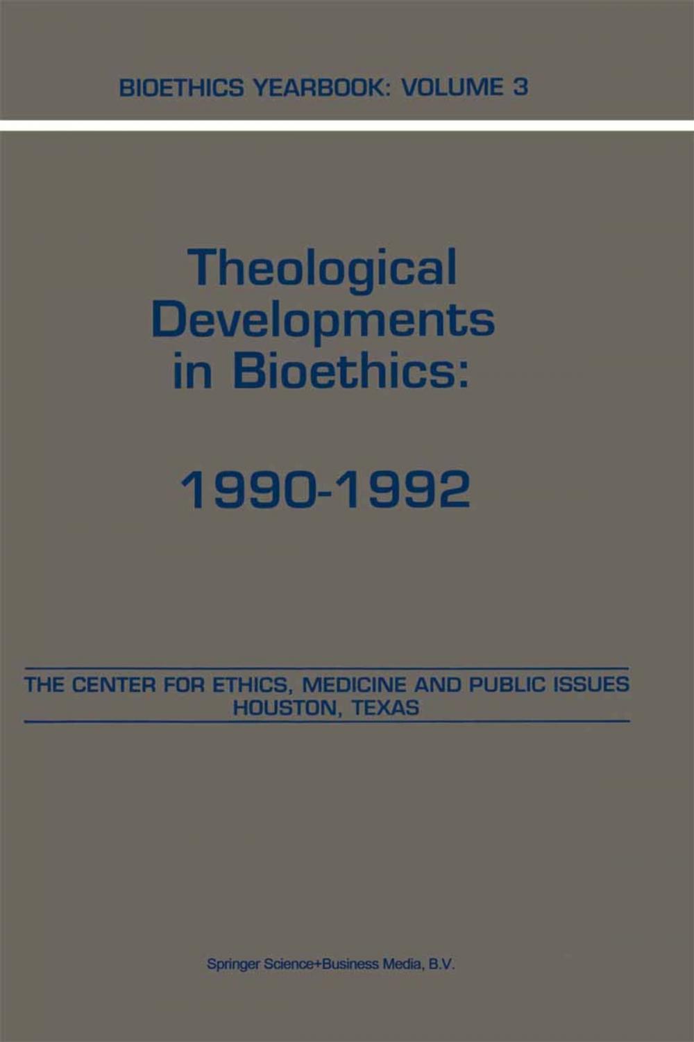 Big bigCover of Bioethics Yearbook