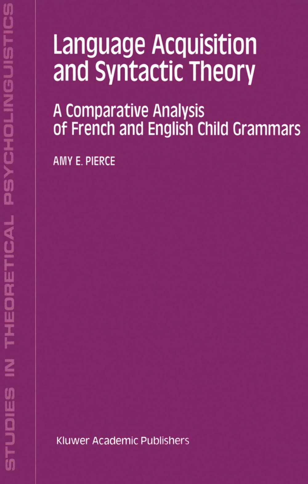 Big bigCover of Language Acquisition and Syntactic Theory