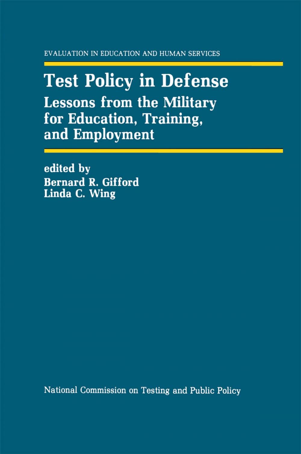 Big bigCover of Test Policy in Defense