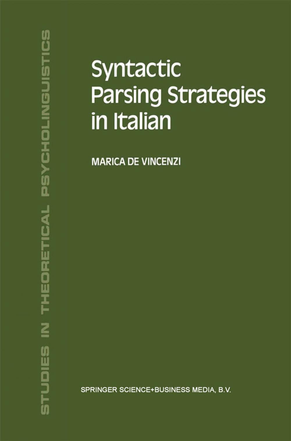 Big bigCover of Syntactic Parsing Strategies in Italian