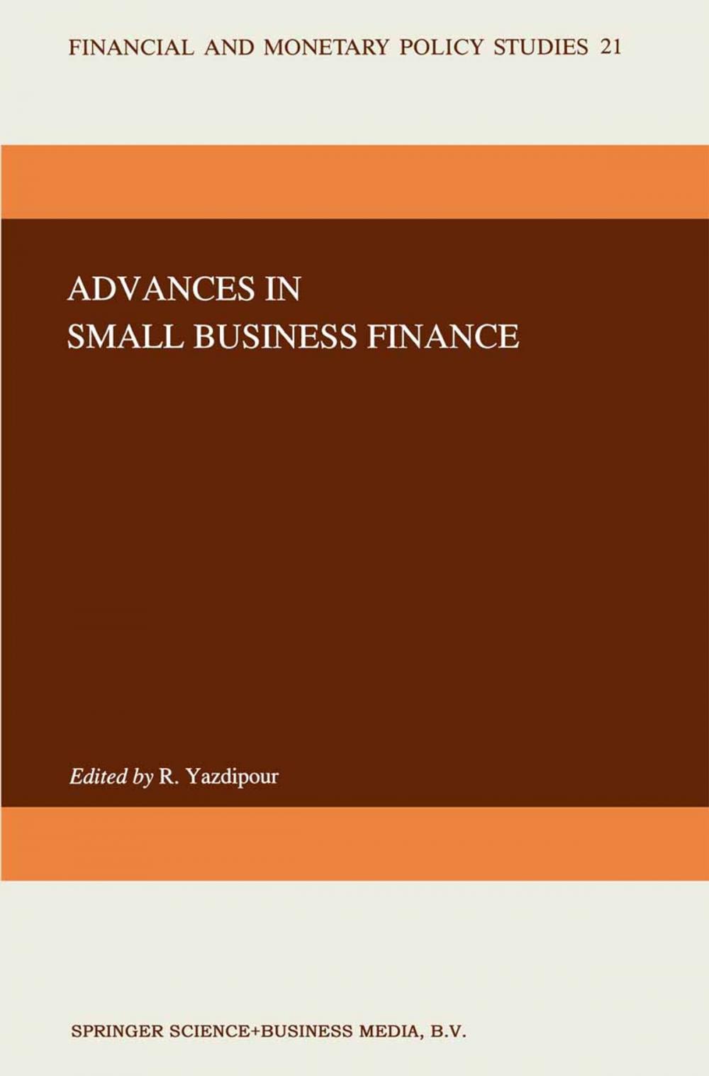 Big bigCover of Advances in Small Business Finance