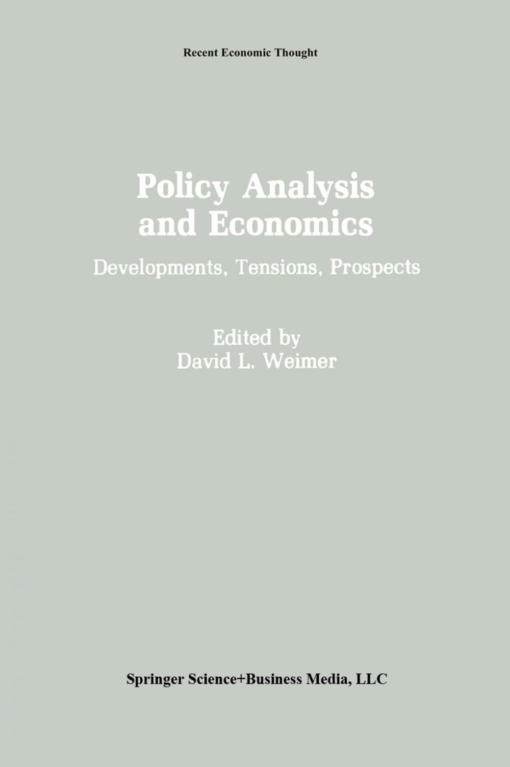 Big bigCover of Policy Analysis and Economics