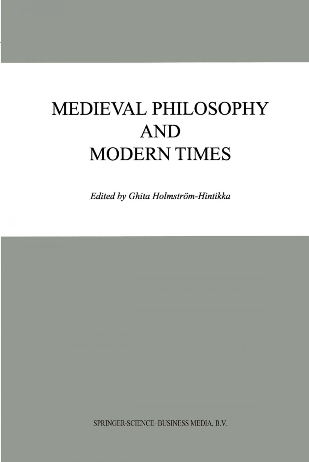 Big bigCover of Medieval Philosophy and Modern Times