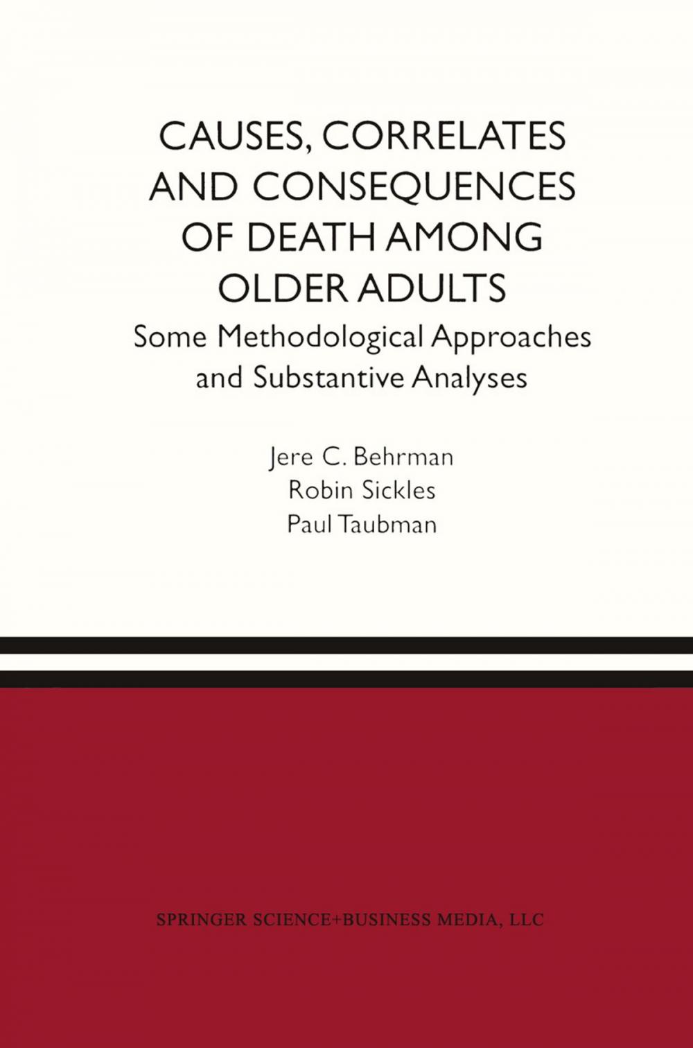 Big bigCover of Causes, Correlates and Consequences of Death Among Older Adults