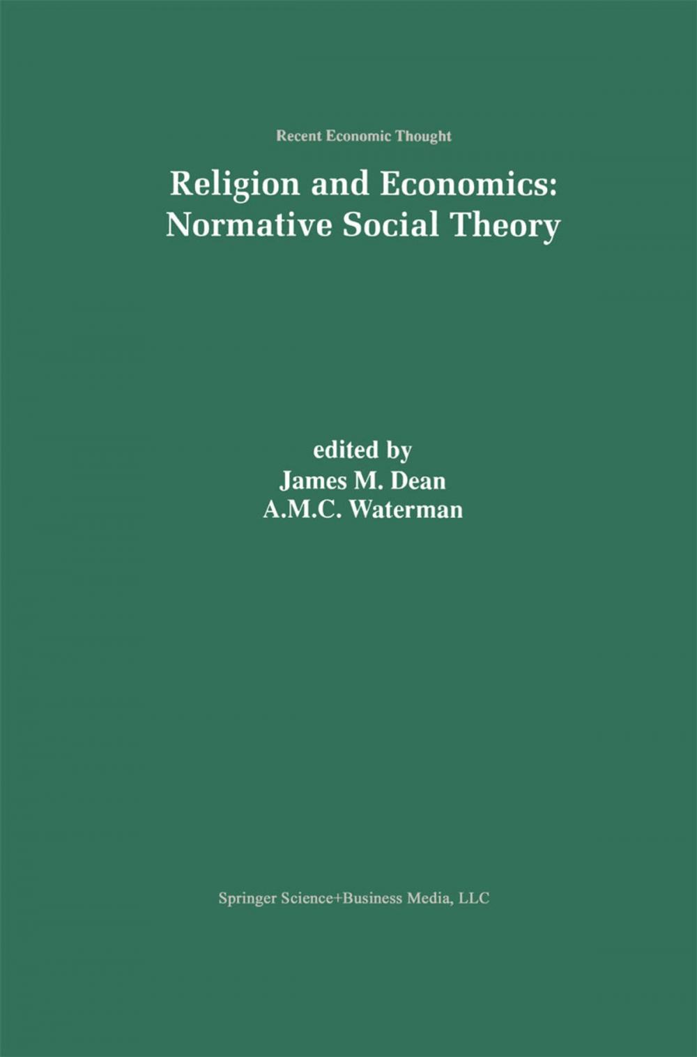 Big bigCover of Religion and Economics: Normative Social Theory