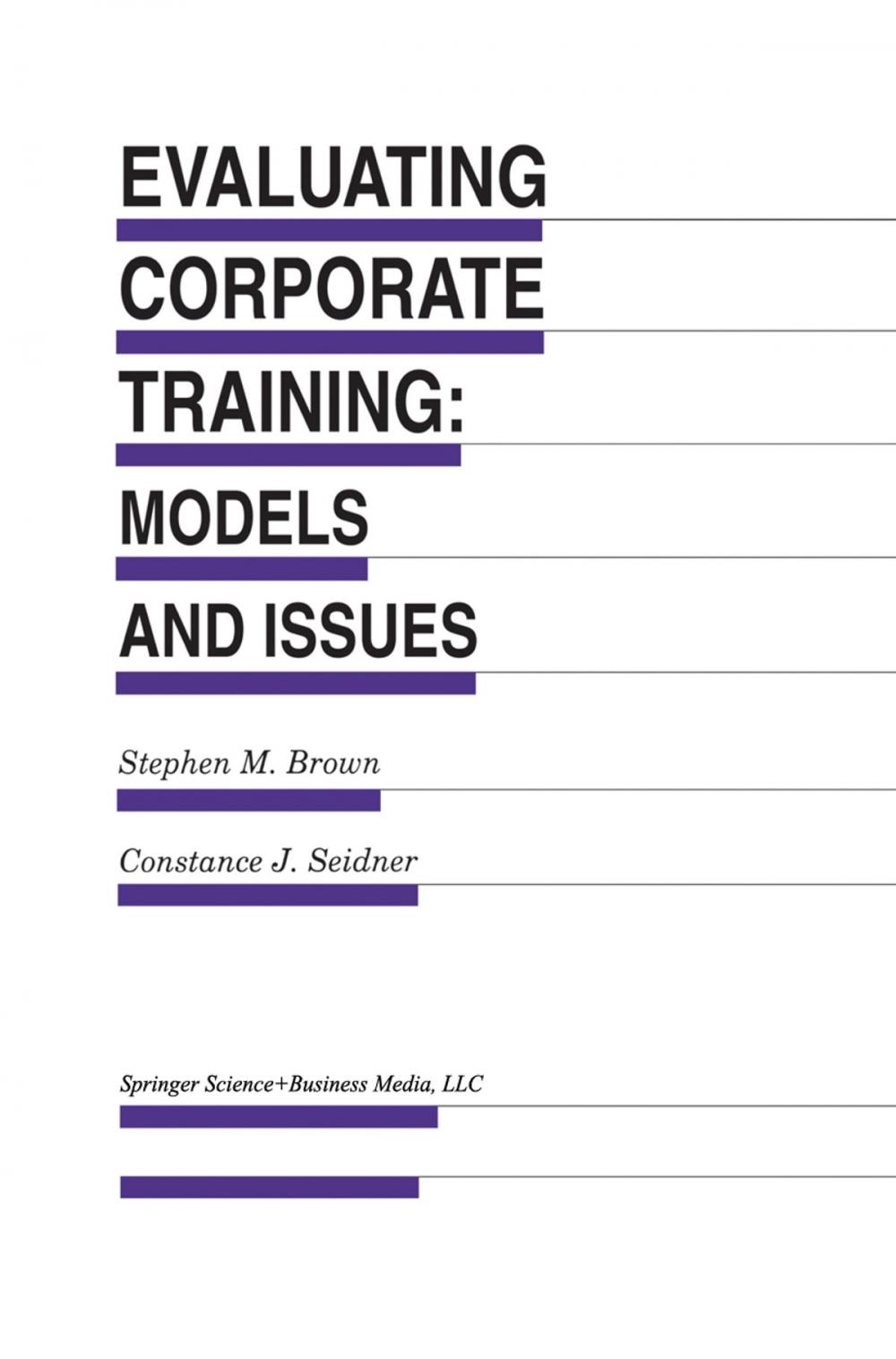 Big bigCover of Evaluating Corporate Training: Models and Issues