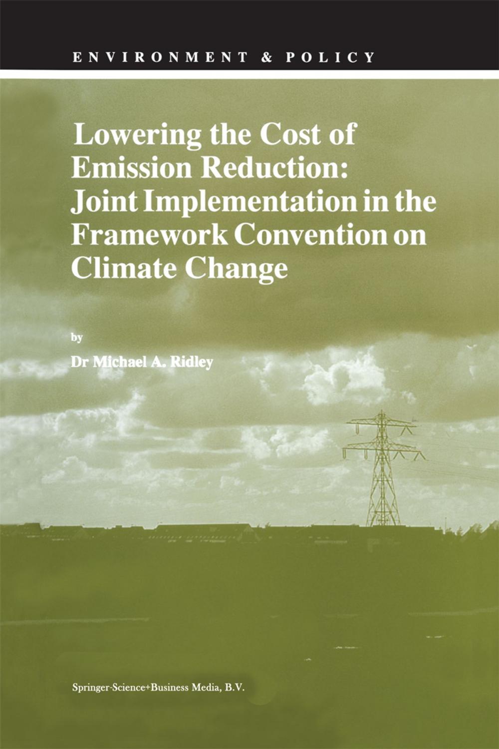 Big bigCover of Lowering the Cost of Emission Reduction: Joint Implementation in the Framework Convention on Climate Change