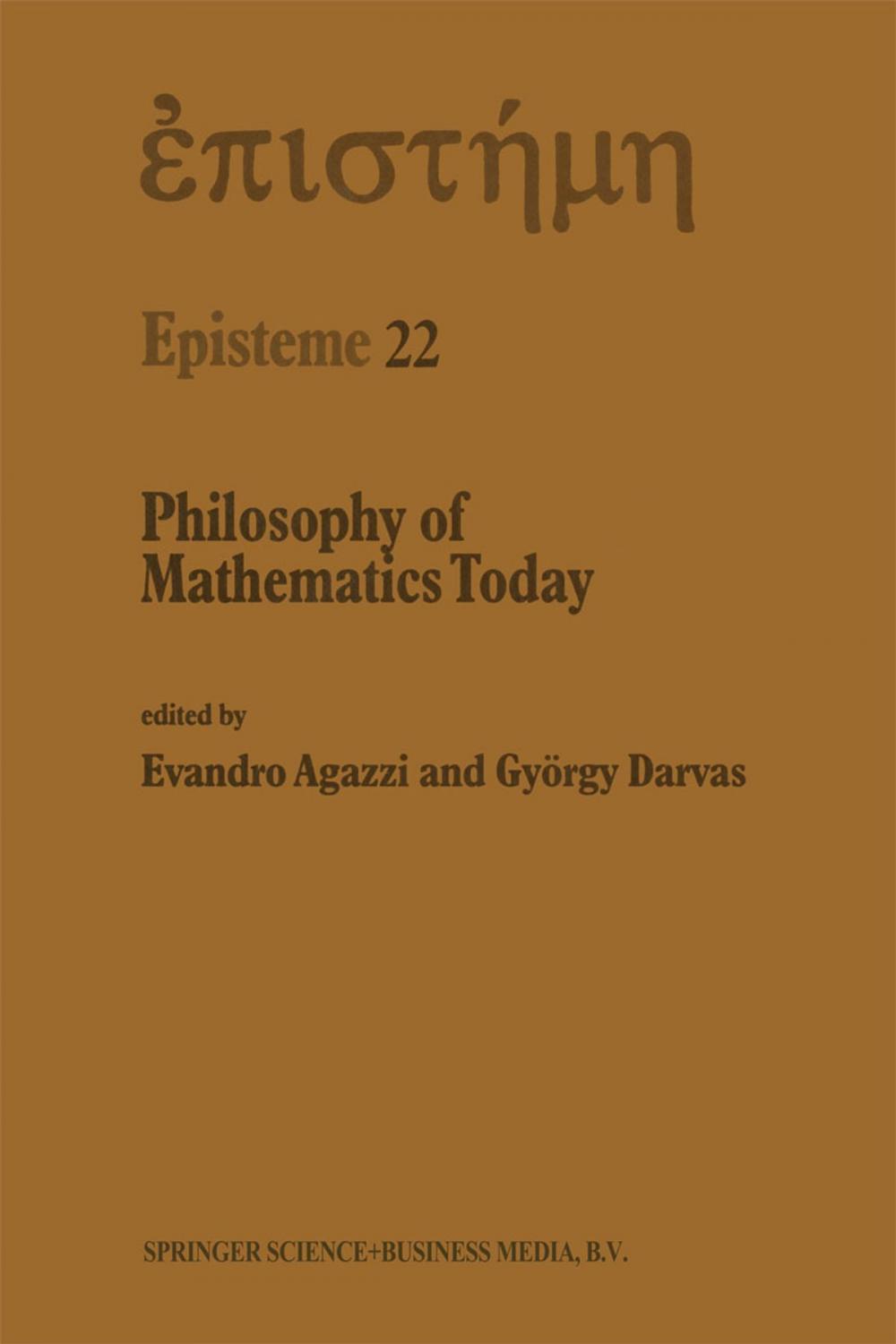 Big bigCover of Philosophy of Mathematics Today