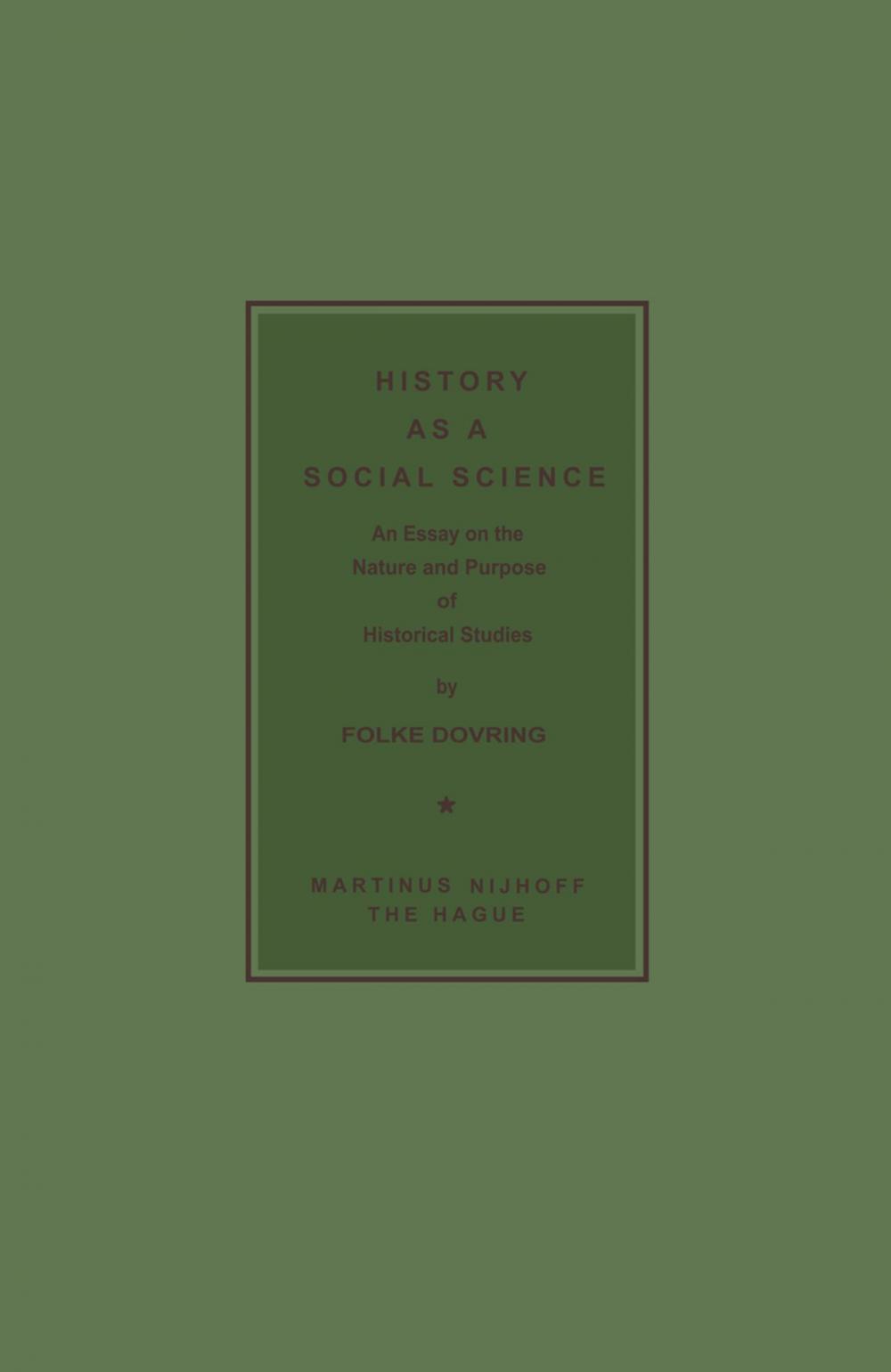 Big bigCover of History as a Social Science