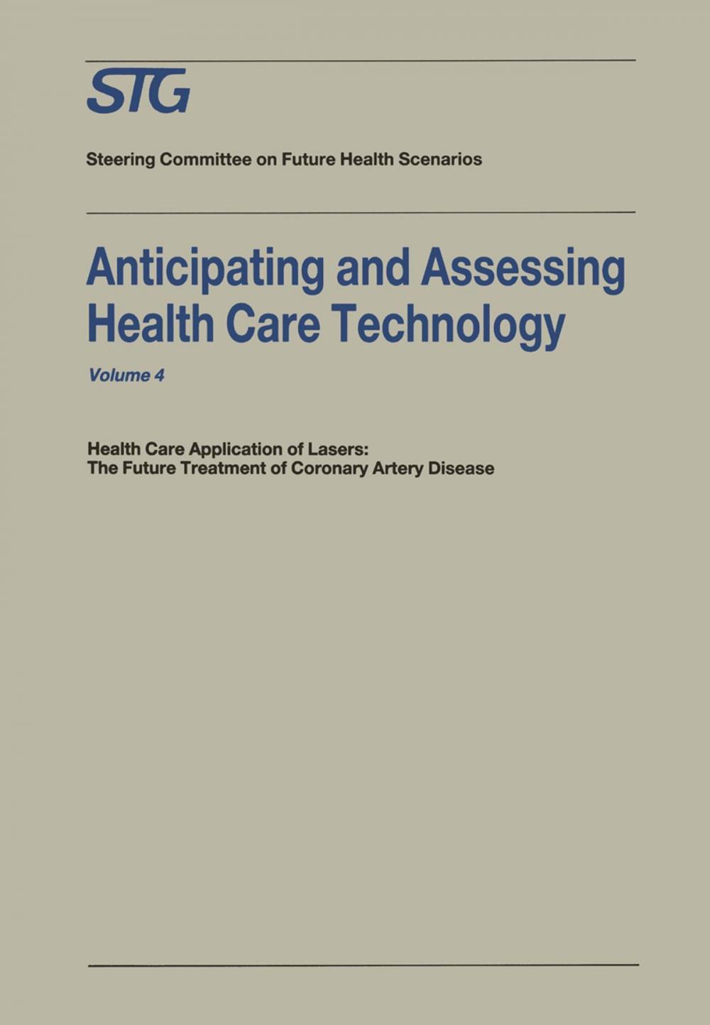 Big bigCover of Anticipating and Assessing Health Care Technology