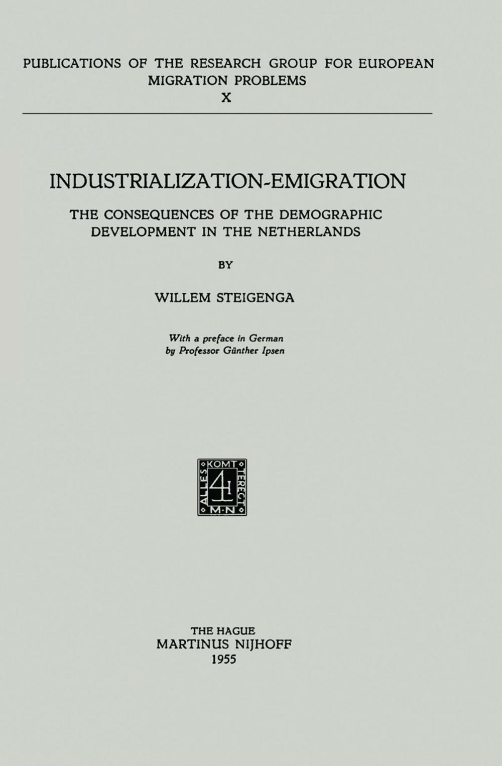 Big bigCover of Industrialization Emigration