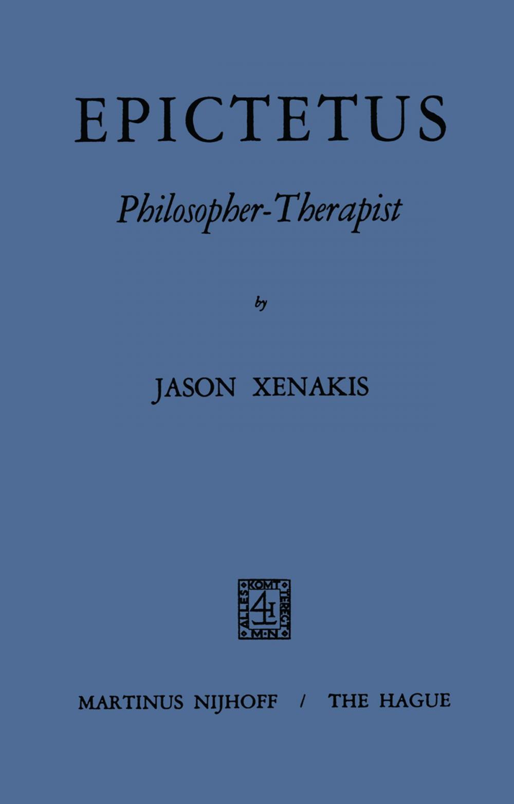 Big bigCover of Epictetus Philosopher-Therapist