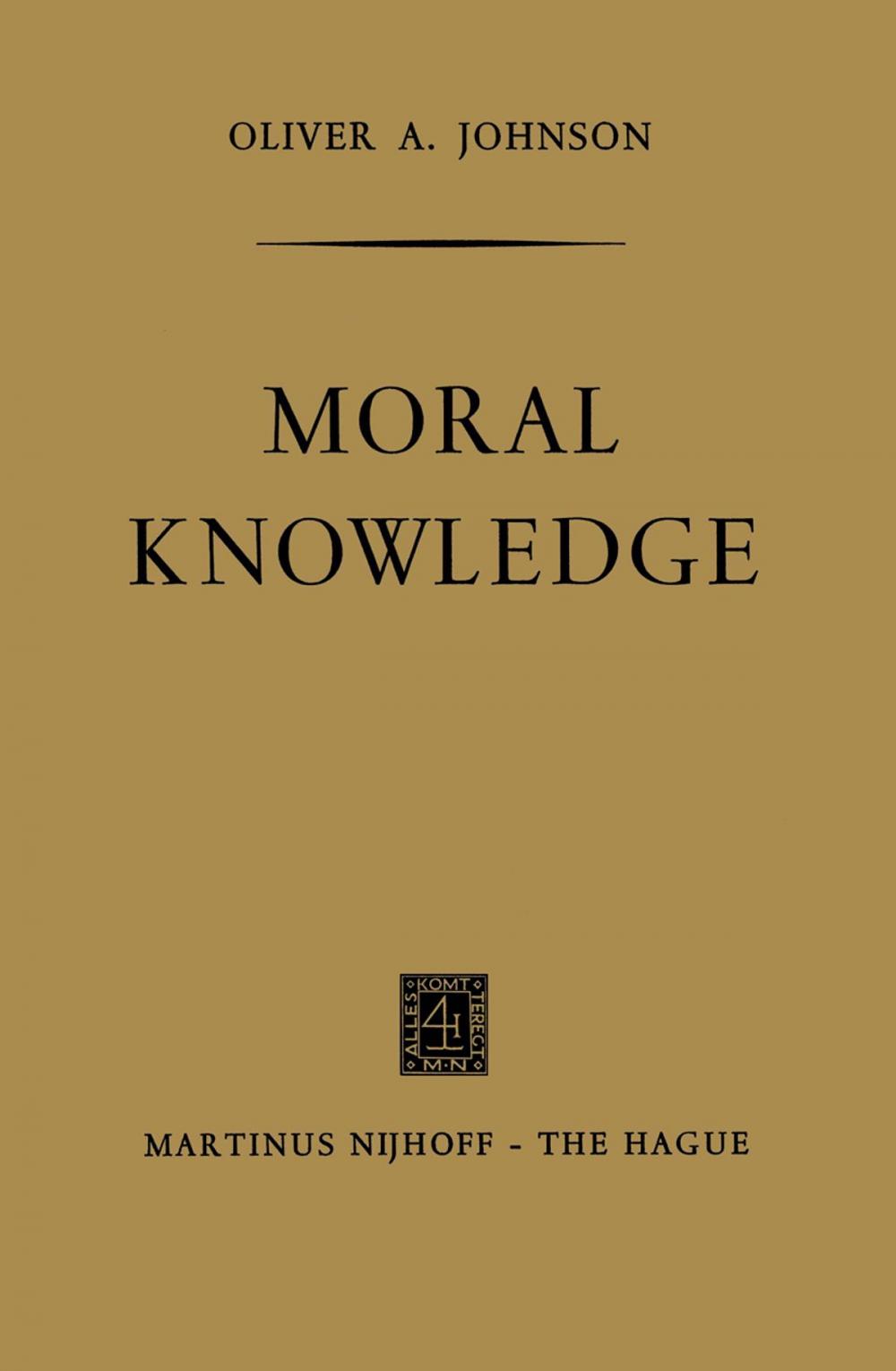 Big bigCover of Moral Knowledge