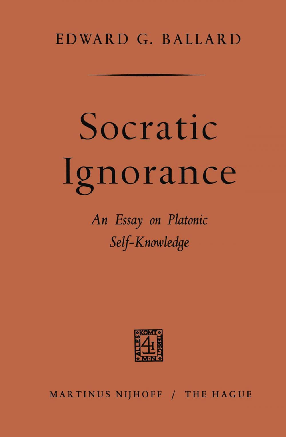 Big bigCover of Socratic ignorance