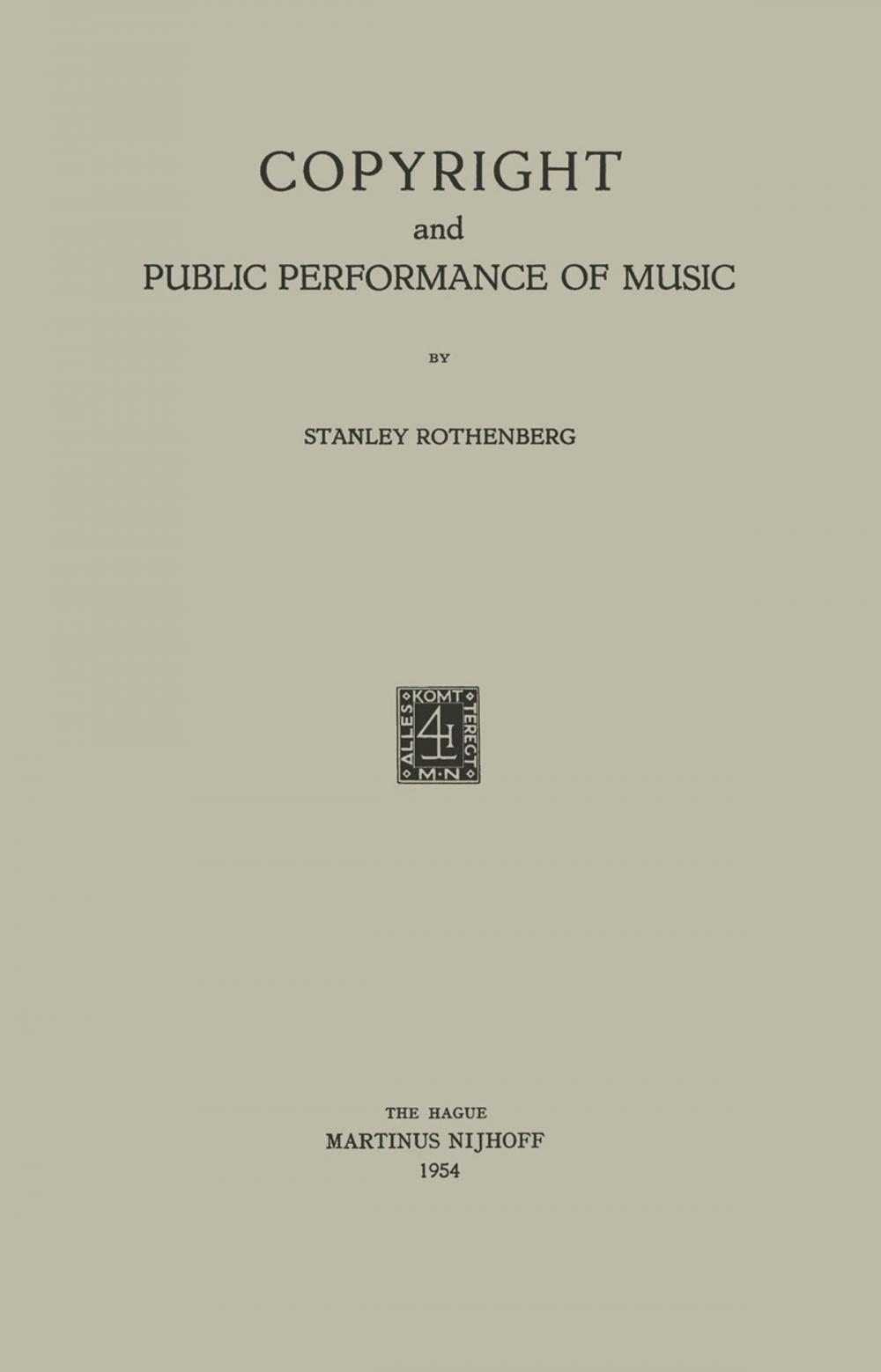 Big bigCover of Copyright and Public Performance of Music