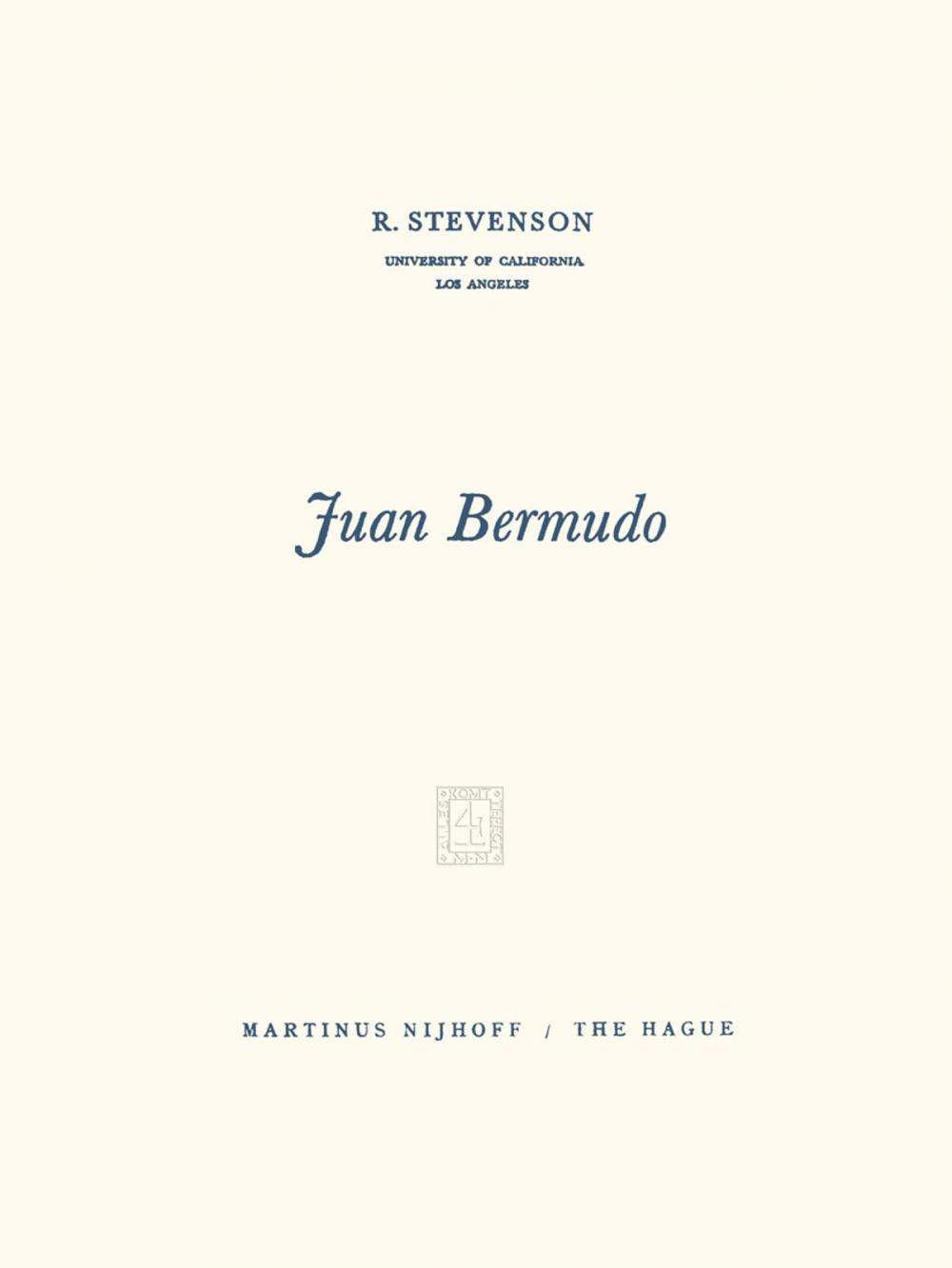 Big bigCover of Juan Bermudo