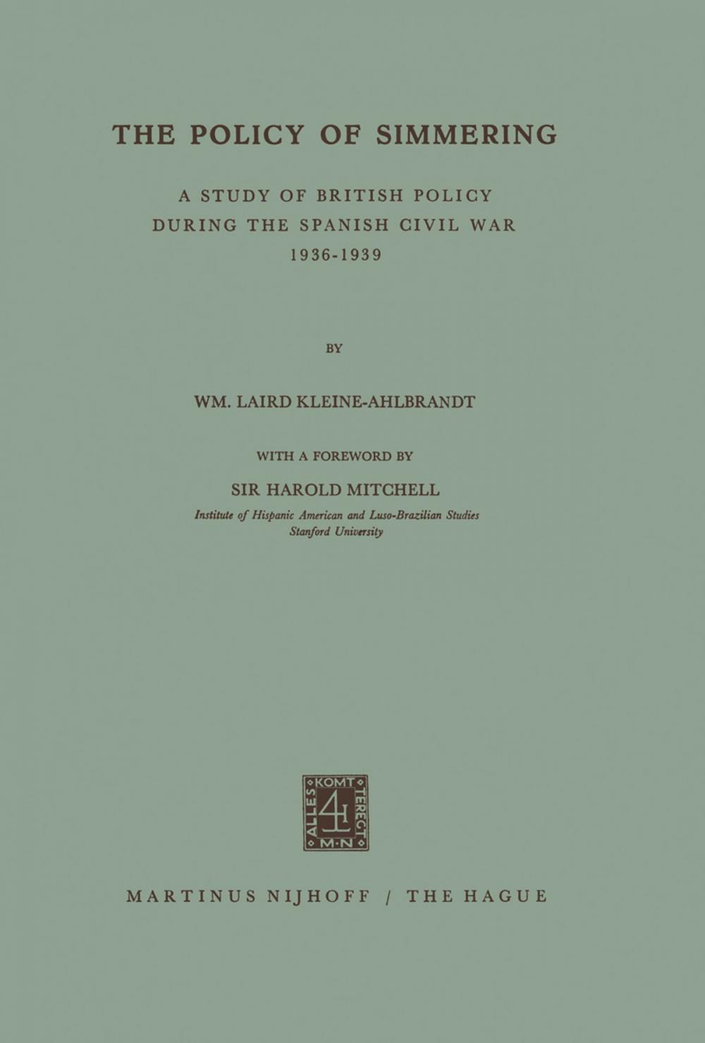 Big bigCover of The Policy of Simmering