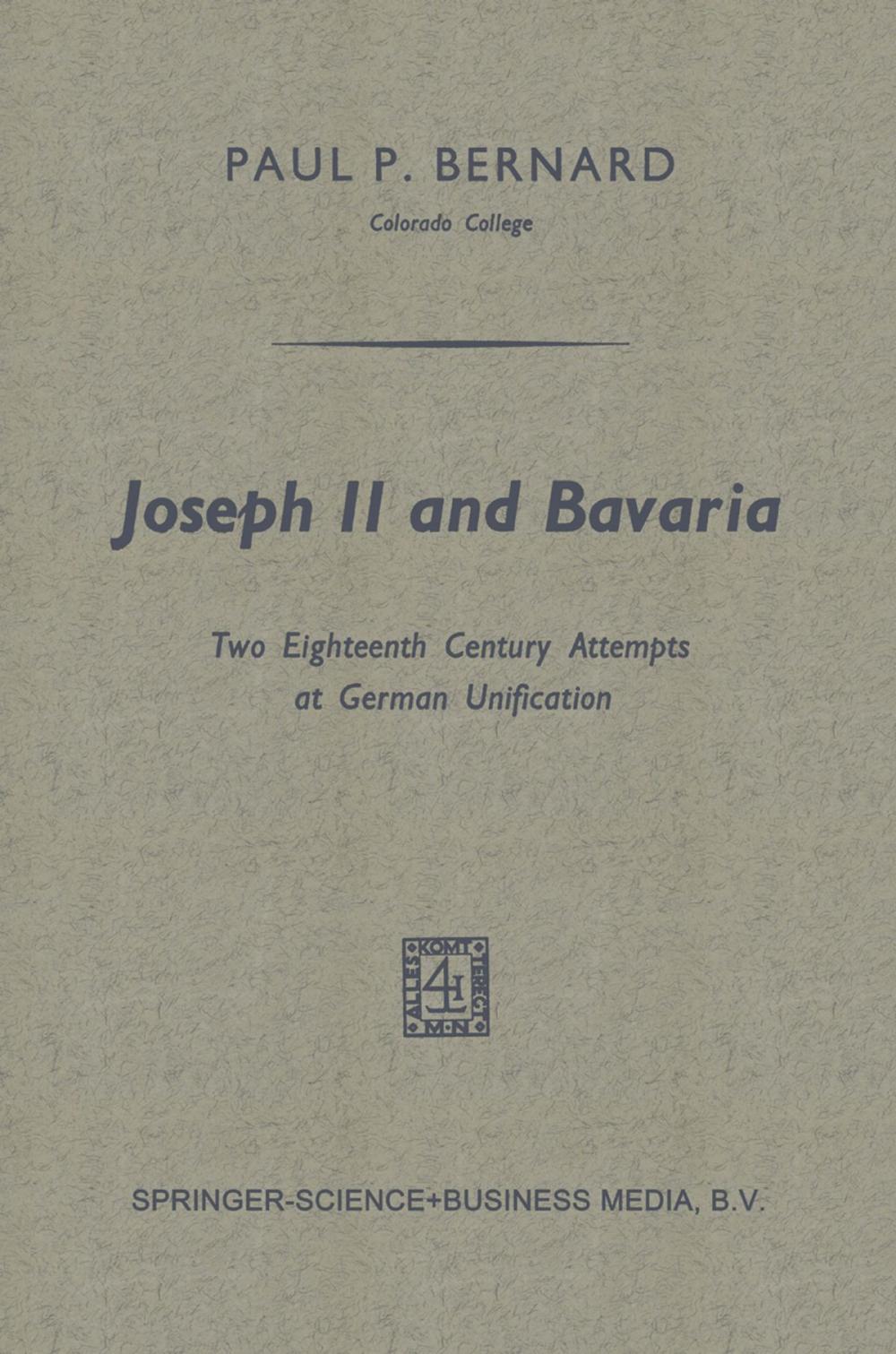 Big bigCover of Joseph II and Bavaria